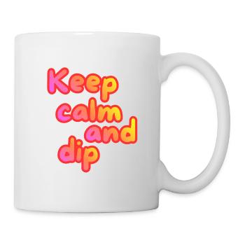 Keep calm and dip - Tasse - Weiß - Rechts