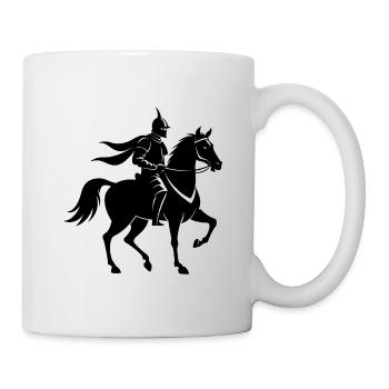 Chevalier et Cheval - Mug blanc - blanc - Droite