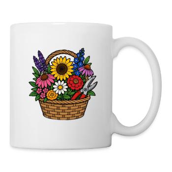Flower Basket Splendor Design - Mug - white - Right