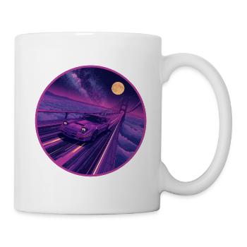 Retro 80er JDM Coupé Galaxy Highway Circle Emblem - Tasse - Weiß - Rechts