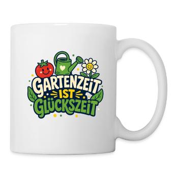Gartenzeit ist Glückszeit - Tasse - Weiß - Rechts