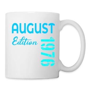 August 1976 - 50. Geburtstag - Tasse - Weiß - Rechts