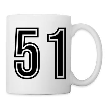 Symbole du chiffre 51 - Mug blanc - blanc - Droite