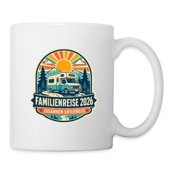 Familienreise 2026 Camper Vintage - Tasse - Weiß - Rechts