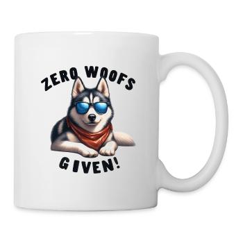 Zero Woofs Given Cool Husky Dog Design Merch - Mug - white - Right