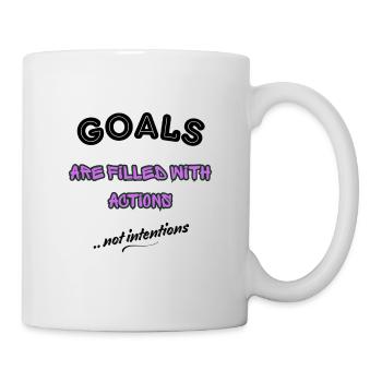 Goals Are Filled With Actions–Motivational Design - Mug - white - Right