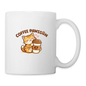 KaffePaws Cat Cuddly Toy with Cup - Mug - white - Right