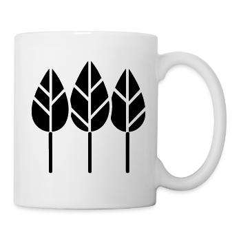 Motif horticole des trois arbres du jardinier - Mug blanc - blanc - Droite