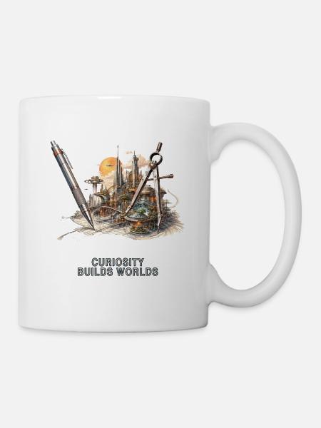 Architecture of an imaginary world - Mug - white