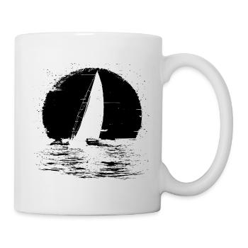 Segelschiff Grafik - Tasse - Weiß - Rechts