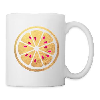 Lemon Pink Gold Party Fun Cocktail Summer Celebrate - Mug - white - Right