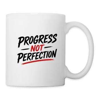 progress not perfection - Mug - white - Right