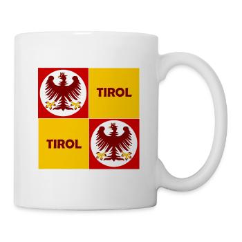 Tirol Quadrat Emblem Muster - Tasse - Weiß - Rechts