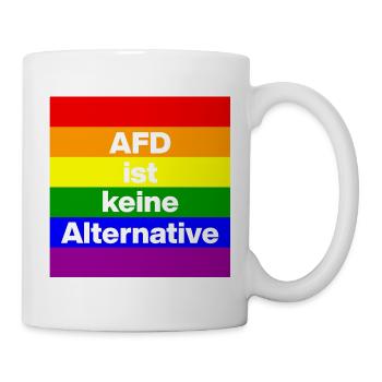 AFD IST KEINE ALTERNATIVE, NO NZS, NO AFD, WEISS - Tasse - Weiß - Rechts