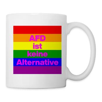 AFD IST KEINE ALTERNATIVE, NO NZS, NO AFD, PINK - Tasse - Weiß - Rechts