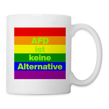 AFD IST KEINE ALTERNATIVE, NO NZS, NO AFD, GRÜN - Tasse - Weiß - Rechts