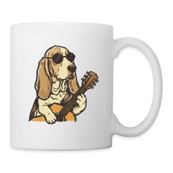 Hippy Beagle Guitar Dog - Mug blanc - blanc - Droite