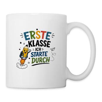 Erste Klasse Sternenstart - Tasse - Weiß - Rechts