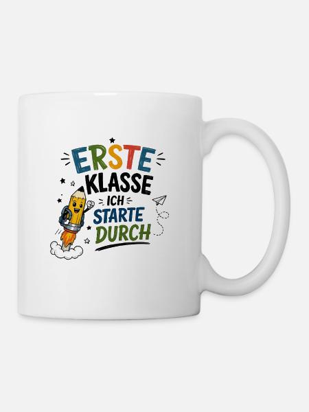 Erste Klasse Sternenstart - Tasse - Weiß