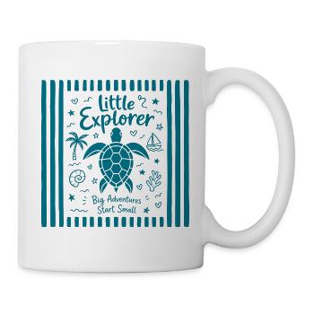 Schildkröte - Tasse - Weiß - Rechts