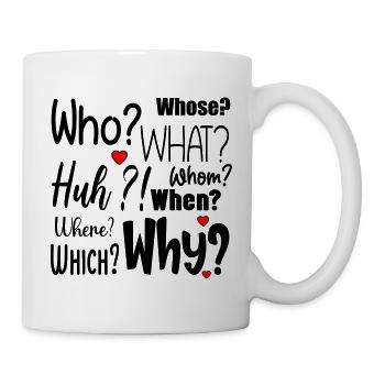 Questions d’anglais - Mug blanc - blanc - Droite