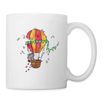 Heart Balloon: Mouse in the Basket - Mug - white - Right