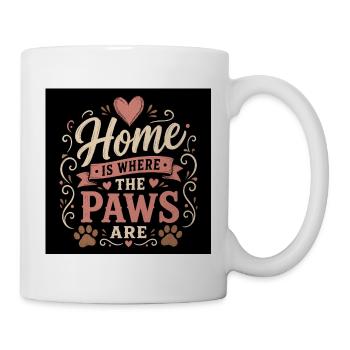La maison, c’est là où sont les pattes - Mug blanc - blanc - Droite