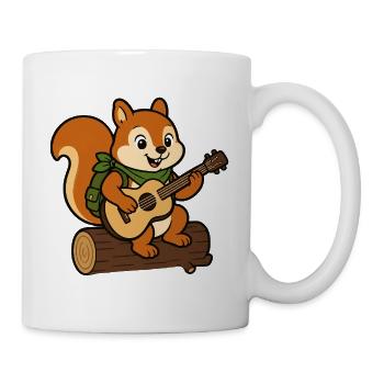 Waldfreund mit Gitarre - Tasse - Weiß - Rechts
