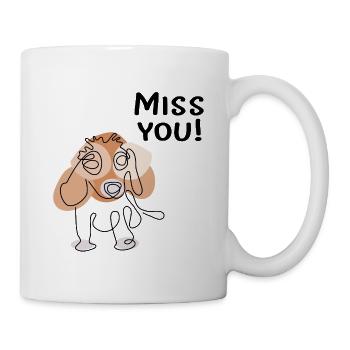 Ich vermisse dich, Hund. - Tasse - Weiß - Rechts
