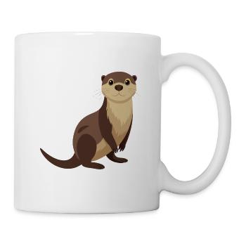 Otter - Tasse - Weiß - Rechts