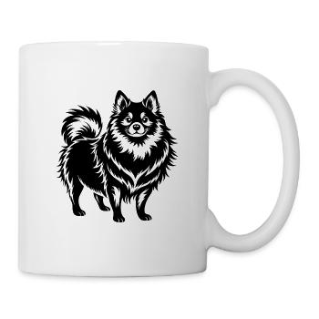 Pommerscher Hund - Tasse - Weiß - Rechts