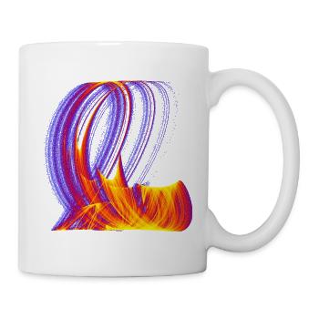 Ember Paths of Chaos – Strange Attractor - Mug - white - Right