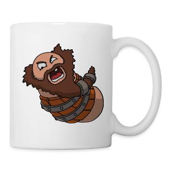 Barrel – Cartoon Thumb Character - Tasse - Weiß - Rechts