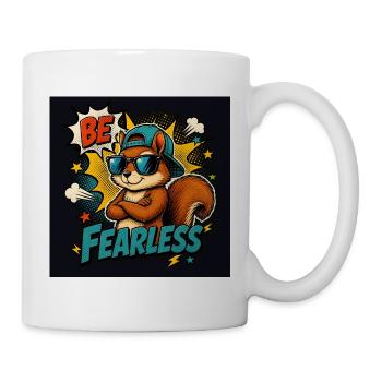 Écureuil cool dans le style Pop Art des bandes dessinées - Mug blanc - blanc - Droite