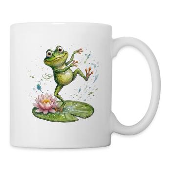Dancing frog on the lily pad - Mug - white - Right