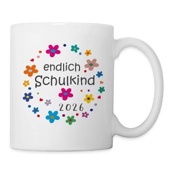 Finally a schoolchild in 2026 - Mug - white - Right
