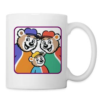 Bärenfamilie in bunten Farben - Tasse - Weiß - Rechts
