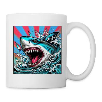 Requin - Mug blanc - blanc - Droite