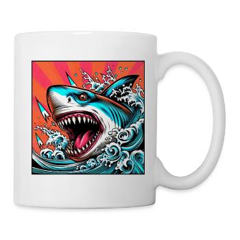 Hai - Tasse - Weiß - Rechts