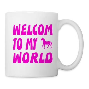 Pferde - Tasse - Weiß - Rechts