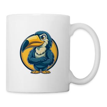 Toucan Kawaii Maskottchen Cartoon Clipart Logo Abzeichen - Tasse - Weiß - Rechts