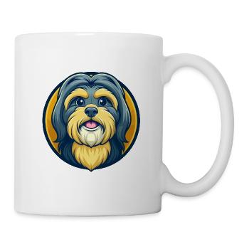 Shih Tzu Hund Kawaii Maskottchen Cartoon Clipart Logo - Tasse - Weiß - Rechts