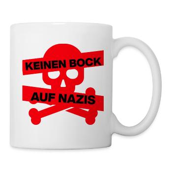 KEINEN BOCK AUF NAZIS, NO NZS, NO AFD, ROT - Tasse - Weiß - Rechts