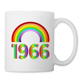 Regenbogen - 60. Geburtstag 1966 - Tasse - Weiß - Rechts