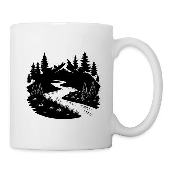 Flusslandschaft - Tasse - Weiß - Rechts