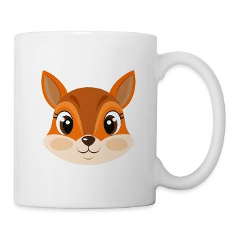 Eichhörnchengesicht - Tasse - Weiß - Rechts