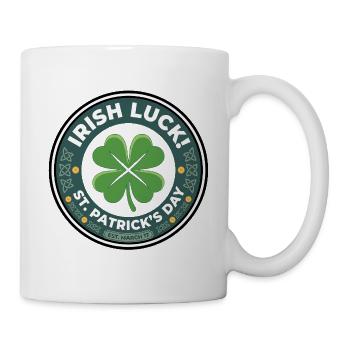 Kleeblatt Glück St Patrick's Day - Tasse - Weiß - Rechts