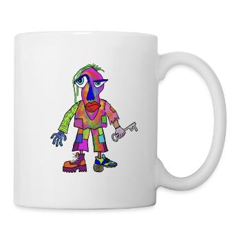 Bunte-Figur - Tasse - Weiß - Rechts