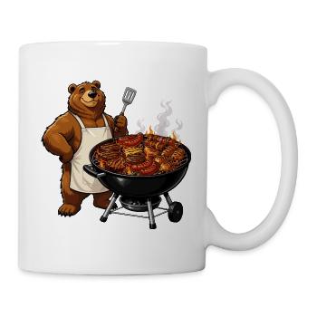 Bear on the Grill – BBQ Master - Mug - white - Right