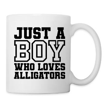 Just A Boy Who Loves Alligators – Alligator Fan De - Mug blanc - blanc - Droite